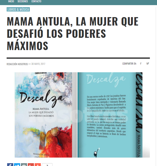 Entrevista del diario El Litoral sobre Descalza-Mama Antula